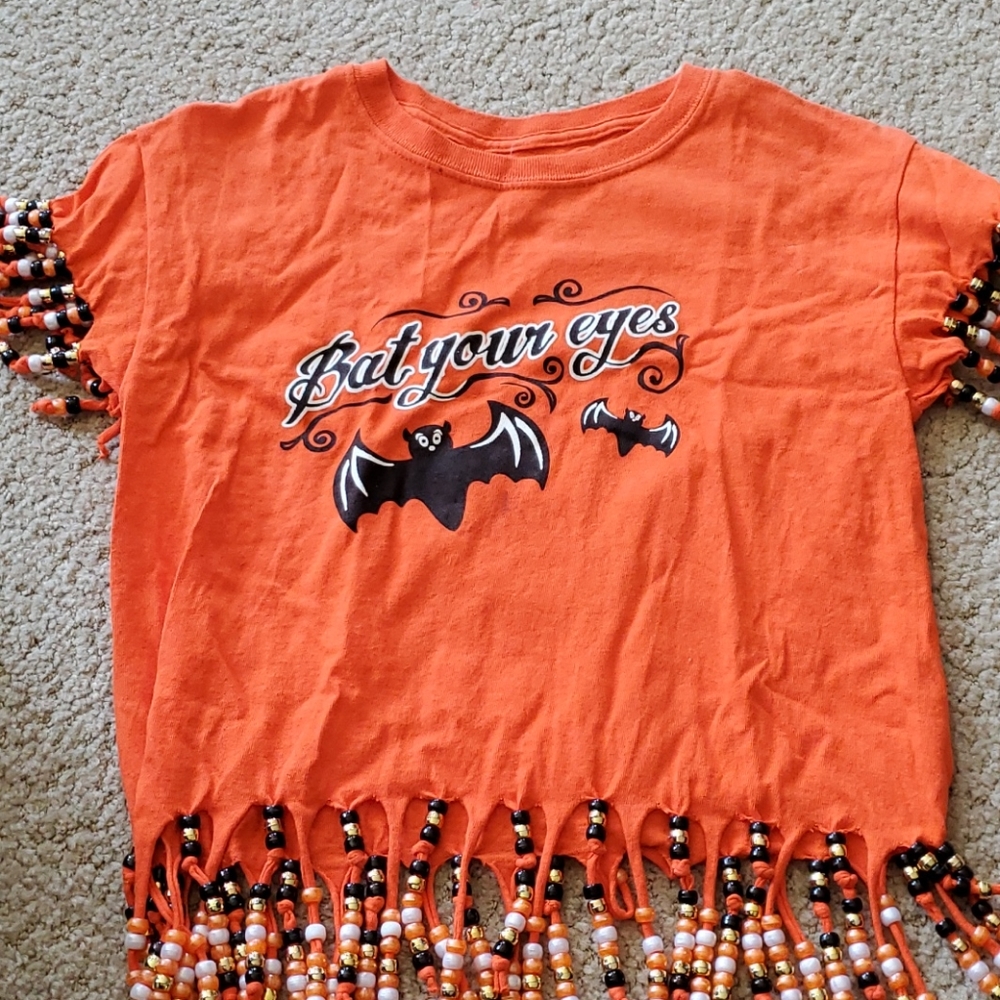 Bat your eyes T-shirt  orange